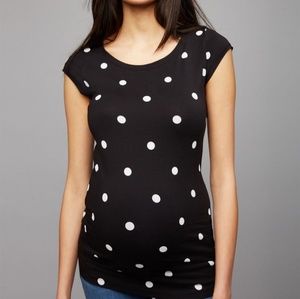 Cap Sleeve pea in the pod polka dot tshirt